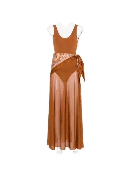 Rochie Zimmermann fără mâneci maro