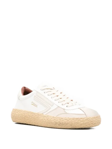 Sneakerși Puraai cu șireturi din dantelă alb