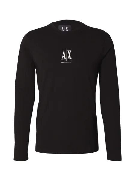 ARMANI EXCHANGE Tricou / alb negru