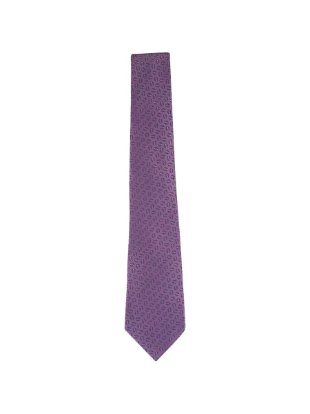 Cravată Zegna cu imprimeu geometric violet