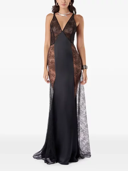Rochie maxi Il Volo de mătase negru