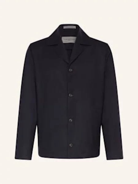 Corneliani Bunda Ze Střižní Vlny tmavě modrá