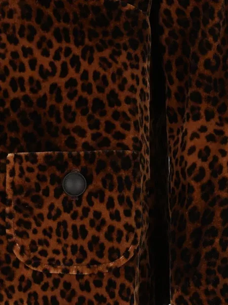 Geacă Tagliatore cu imagine cu model leopard maro