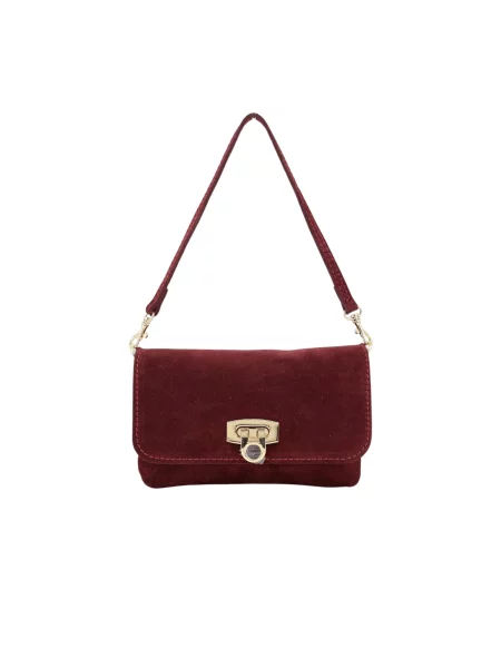 Brise Clutch Alessa Wild Leather bordeaux roșu