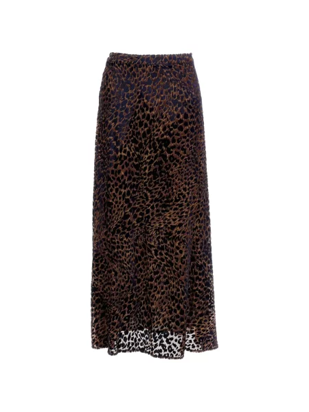 Fusta maxi Irie' cu imagine cu model leopard maro