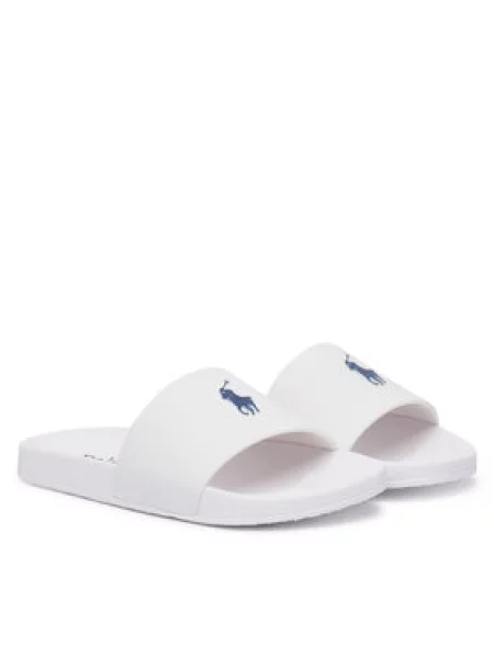 Dětské pantofle Polo Ralph Lauren bílé