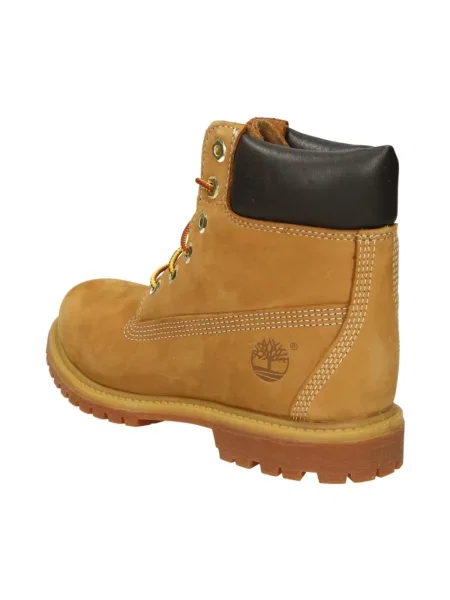 Botki Timberland skórzane na płaskim obcasie beżowe