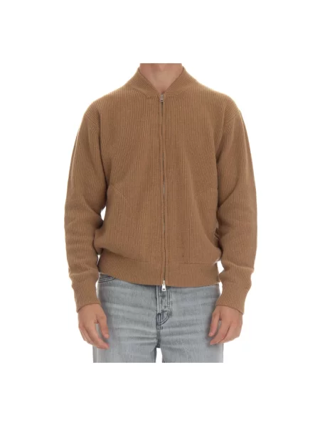 Sweter Roberto Collina brązowy