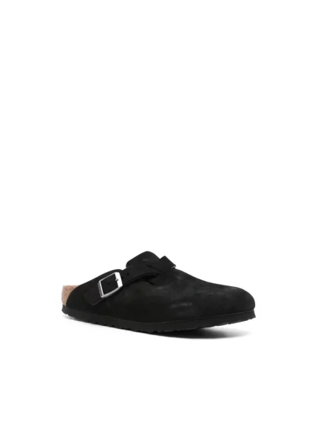 Klapki Birkenstock skórzane czarne