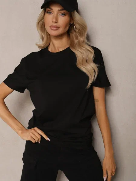 Tricou Clasic Simplu din Detima negru