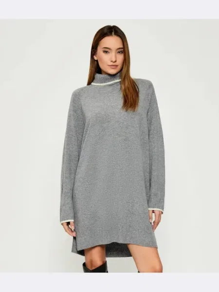 Pinko De lână rochie cu adaos de cașmir gri