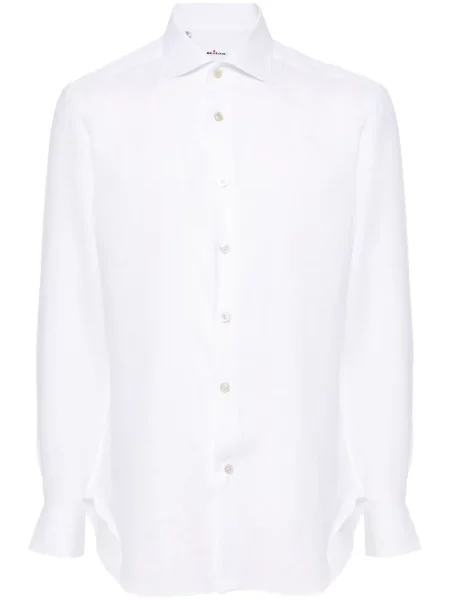 Cămașă Kiton de in alb