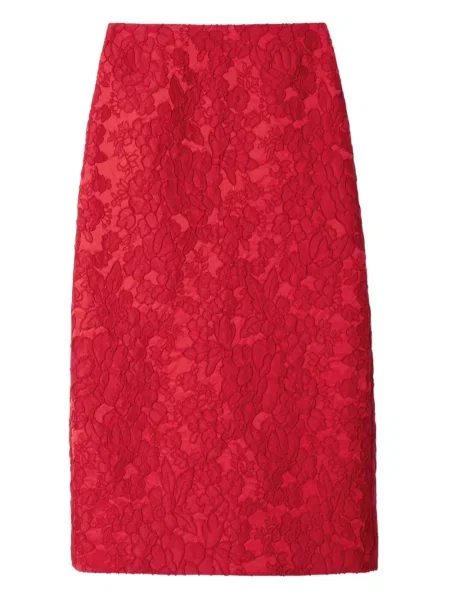 Spódnica La Doublej w kwiatki czerwona