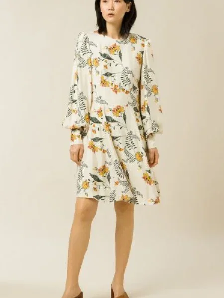 Ivy & Oak Rochie Diana roz mini evazata bej