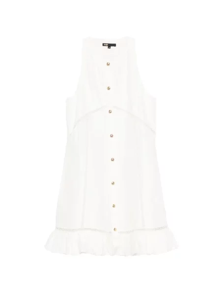 Rochie mini Maje cu broderie alb