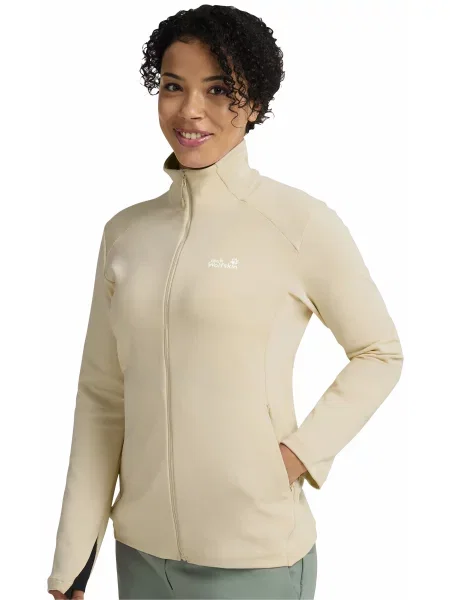 Спортивна кофта Jack Wolfskin бежевий