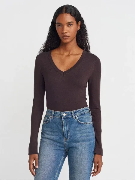 Dilvin Pulover Pullover zeleno smeđa