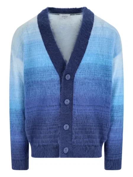 Cardigan Off-white cu decolteu în V alb