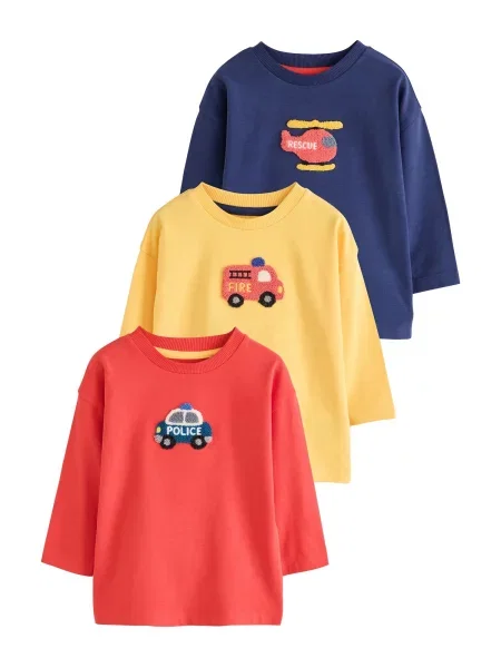 Next Tricou ecru / bleumarin portocaliu galben
