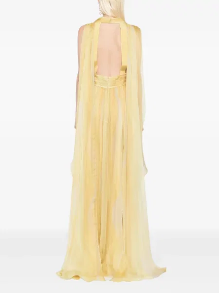 Костюм рокля Elie Saab с принт жълто