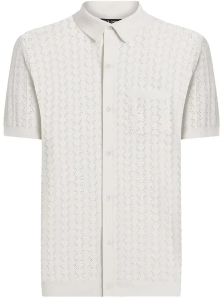 Polo Dolce & Gabbana ajurat alb
