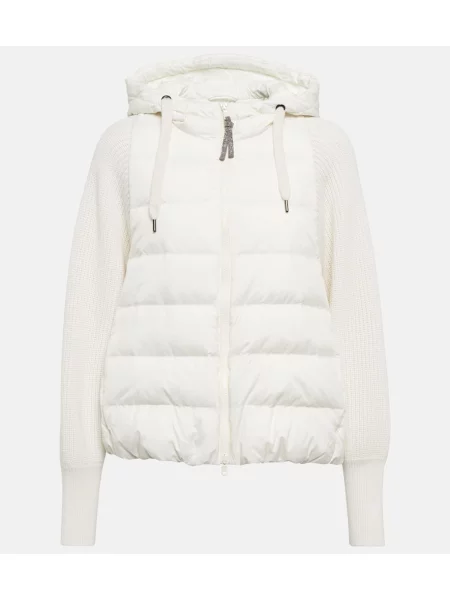 Volnena jakna Brunello Cucinelli bela