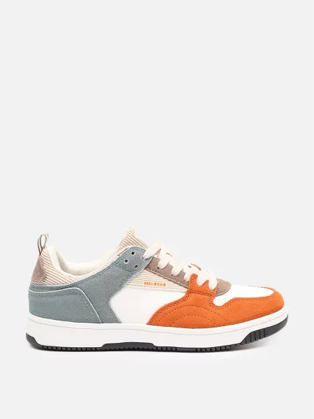 Кеди низькі YUKI комбінований верх білий