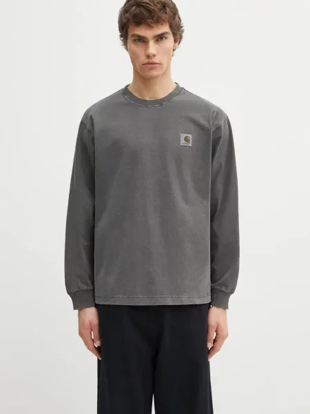 Tricou Carhartt WIP L/S Vista T-Shirt Black Garment Dyed S negru