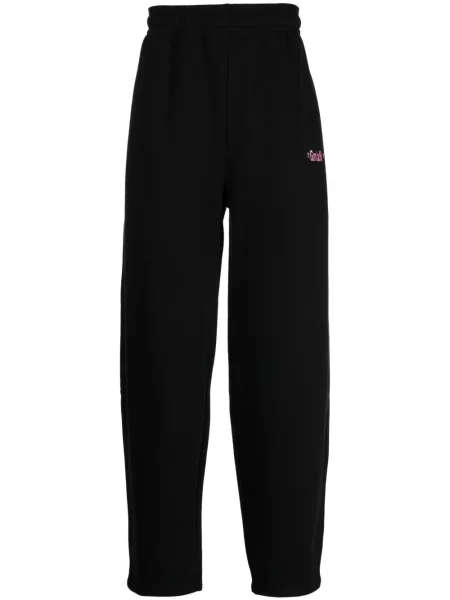 Pantaloni Gmbh cu broderie negru