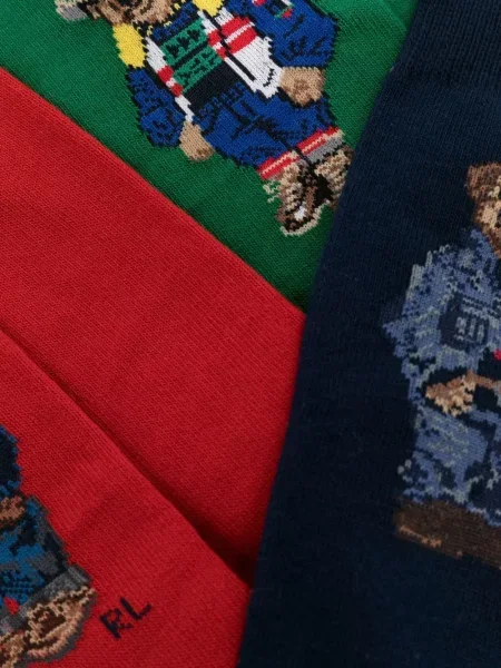 Șosete Polo Ralph Lauren cu broderie alergare cu cordon gri
