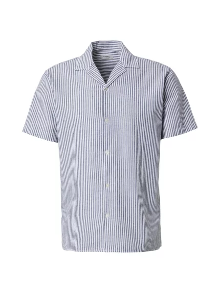 JJ Rebel Cămașă JREBMOSS SUNNY albastru închis alb