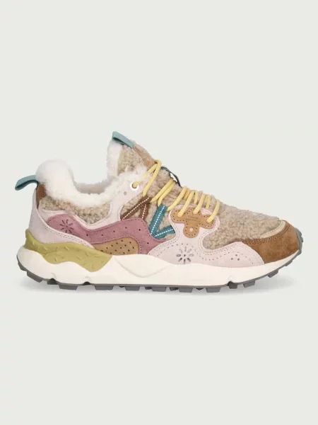 Pantofi Flower Mountain cu model floral bej