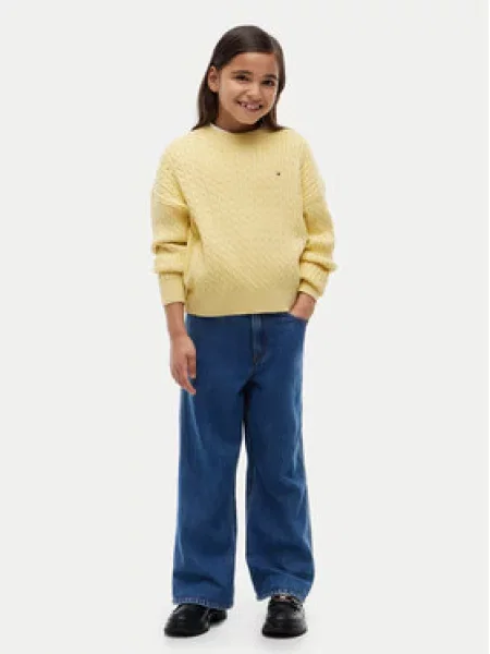 Tommy Hilfiger Džinsai Mabel Tamsiai Wide Leg mėlyna