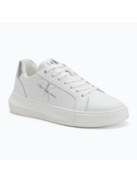 Calvin Klein női cipő Cupsole Mono Lth Wn fehér/ezüst. Méret: 42 EU fehér