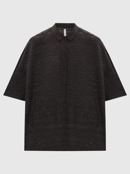 Темно-коричнева сорочка із шовком Boboutic коричнева