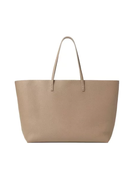 Shopperka Fendi skórzana z logo beżowa