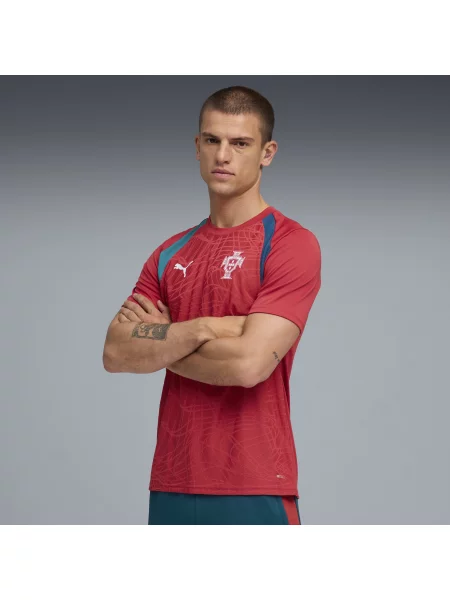 PUMA koszulka treningowa Portugalia o dopasowanym kroju Akcesoria S czerwony