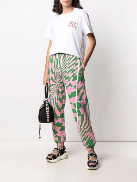 Spodnie Stella Mccartney do biegania zielone