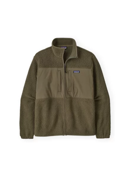 Geacă Patagonia din fleece retro verde