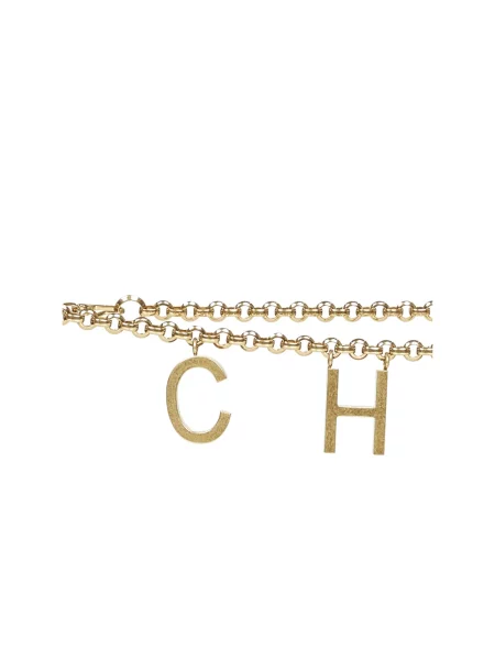 Pasek Chloe z logo żółty