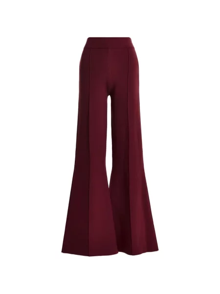 Pantaloni Essentiel Antwerp tricotate evazate roșu