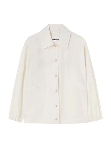 Kurtka Jil Sander z nadrukiem biała