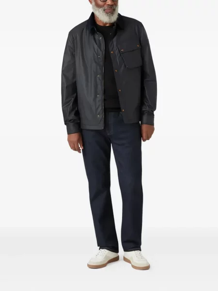Gulerat geacă Belstaff de catifea cord albastru
