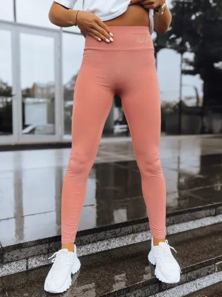 Prążkowane legginsy LOOK AT ME Dstreet beżowe