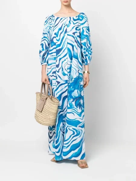 Rochie Alberta Ferretti cu imagine albastru