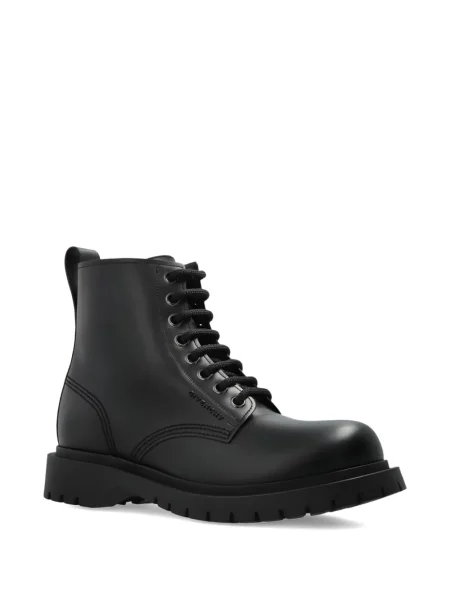 Botine Givenchy cu șireturi din piele negru