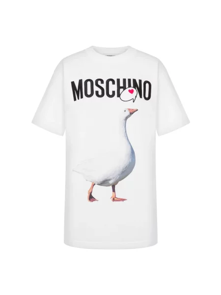 Koszulka Moschino z nadrukiem biała