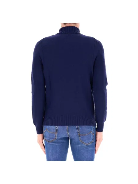 Sweter z golfem Ballantyne do golfa niebieski