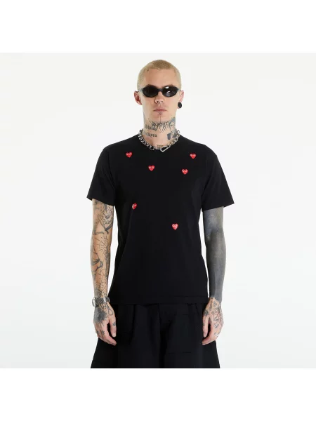 T-shirt Comme des Garçons PLAY Short Sleeve Logo Print T-Shirt UNISEX Black XS czarna