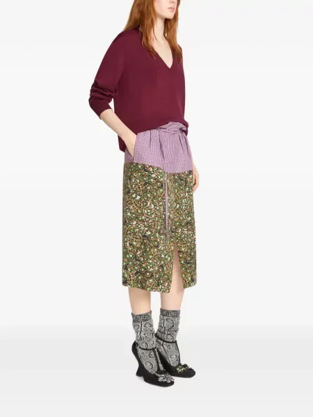 Megztinis Dries Van Noten iš merino vilnos raudona
